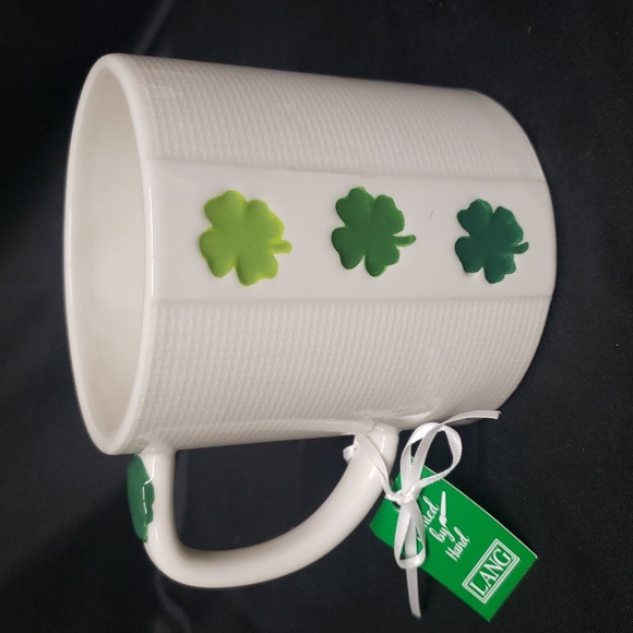 Lang NWT White and Green Clover Mug - Picture 5 of 7